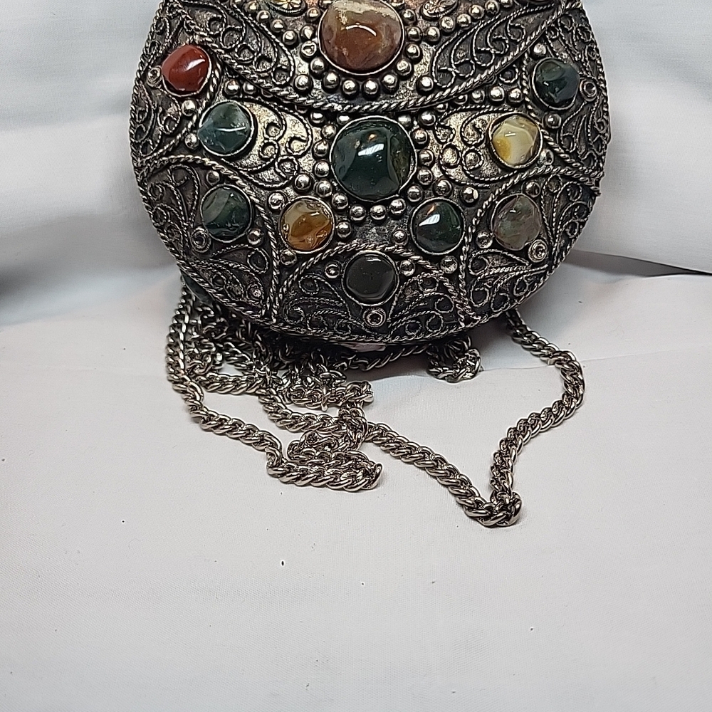 Silver Embellished Women's Bag